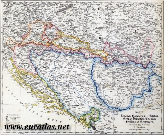 Croatie, Bosnie, Slavonie, Dalmatie, Bosnie, Montngro