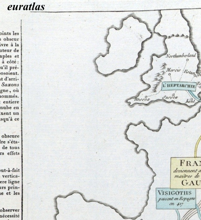 carte montrant la Bretagne et la Gaule