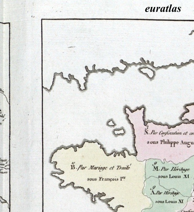 Map showing the Bretagne