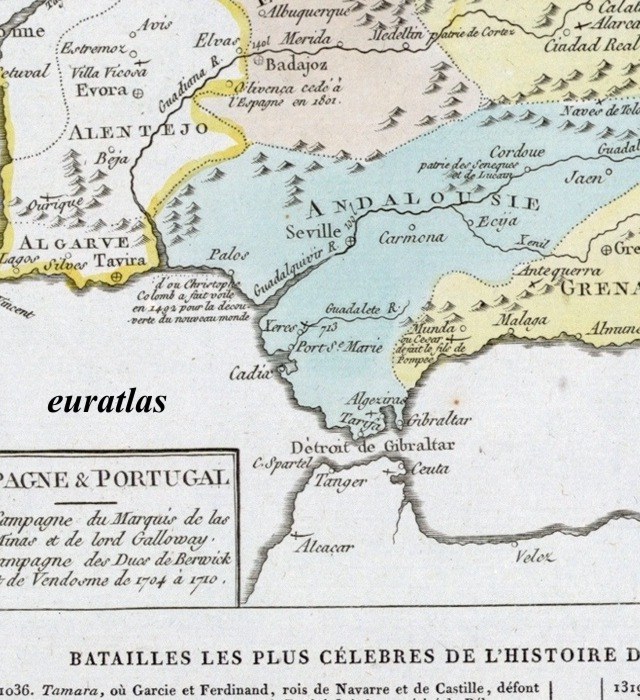 Map showing Andalusia