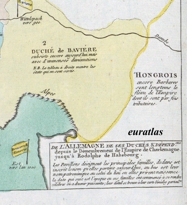carte montrant le duché de bavière
