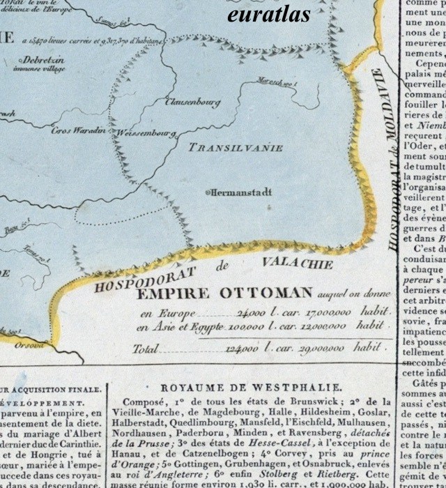 Map with the Ottoman Empire