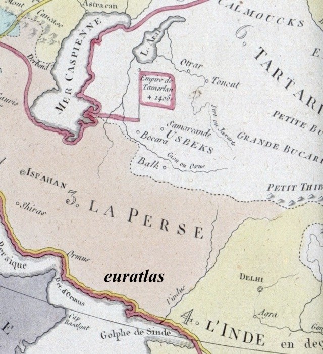 Map showing Persia