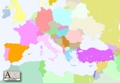 Countries of Europe in colors