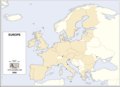 Europe and European Union blank map
