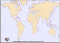 World blank map, color