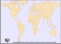 Carte du monde muette en couleur
