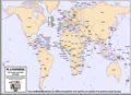 Carte du monde l&eacute;gend&eacute;e en couleur