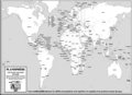Carte du monde l&eacute;gend&eacute;e nb