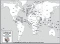 World map with countries