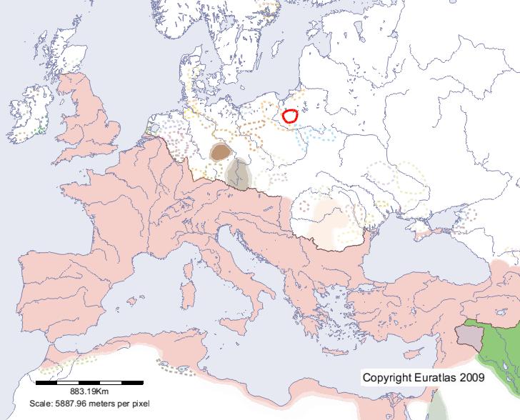 Karte von Scirii im Jahre 100