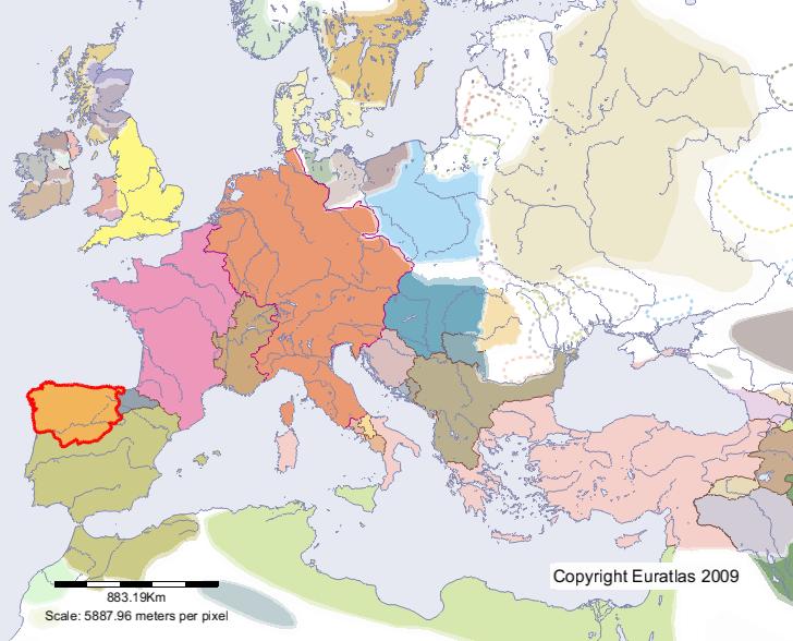 Carte de León en l'an 1000