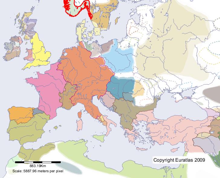 Carte de Norvège en l'an 1000