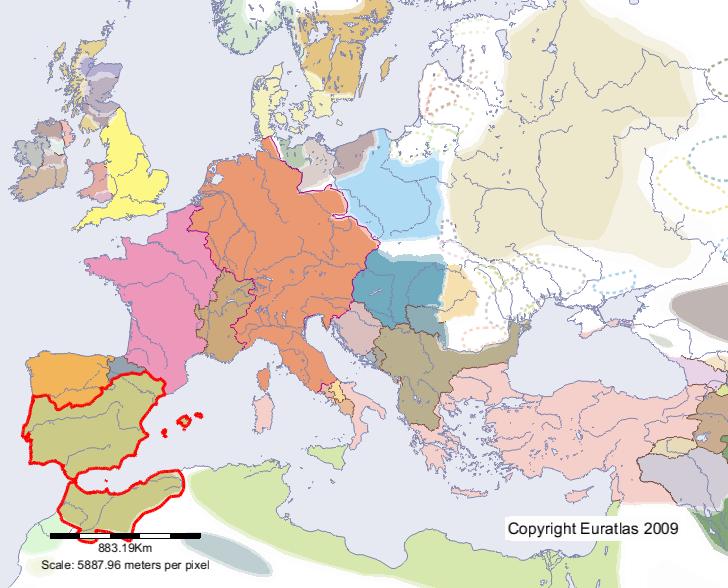 Carte de Kurtoba en l'an 1000