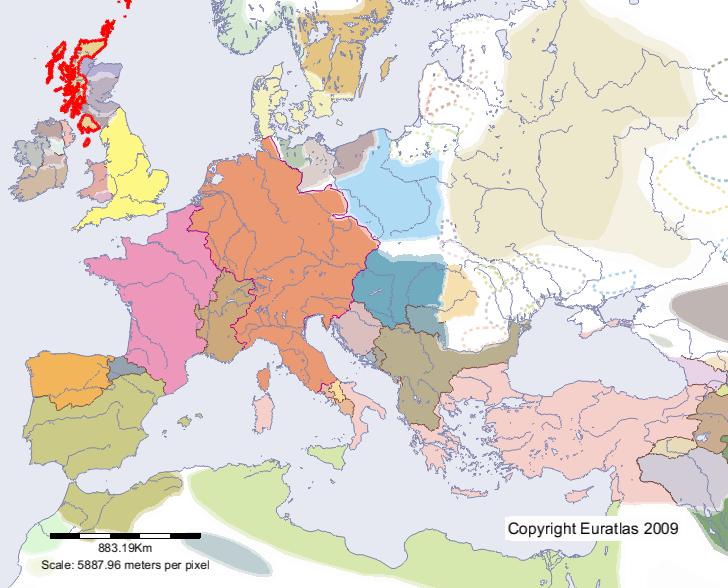 Karte von Orkney im Jahre 1000