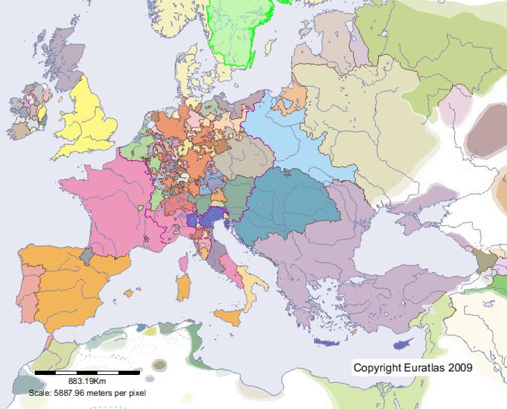 Carte de Suède en l'an 1500