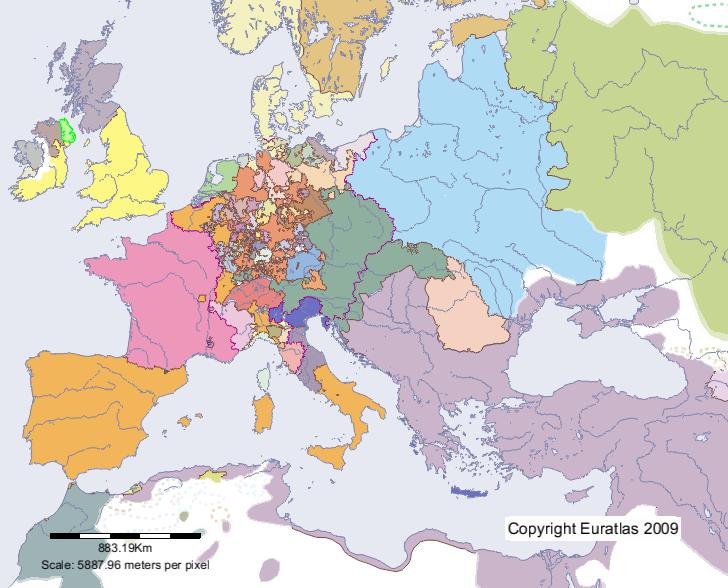 Carte de Antrim en l'an 1600