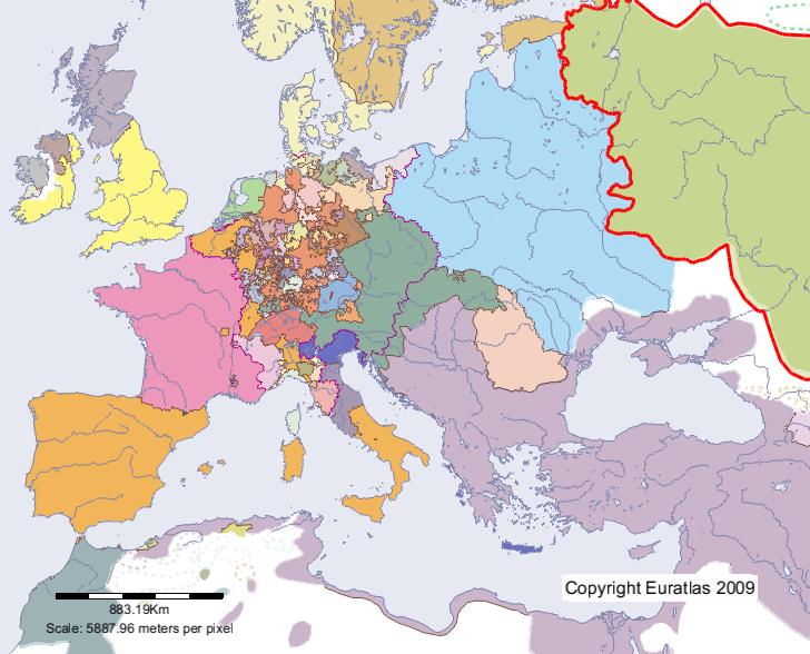 Map of Muscovy in year 1600