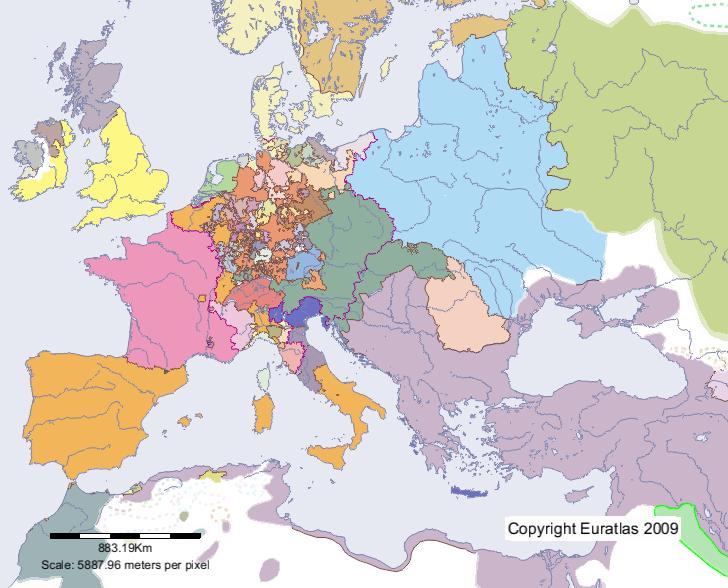 Karte von Anah im Jahre 1600