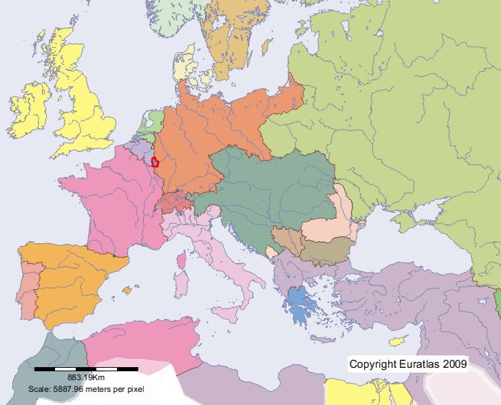 luxembourg carte europe - Image