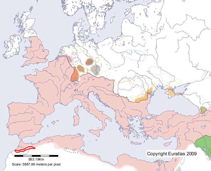 Karte von Gaetuli im Jahre 300