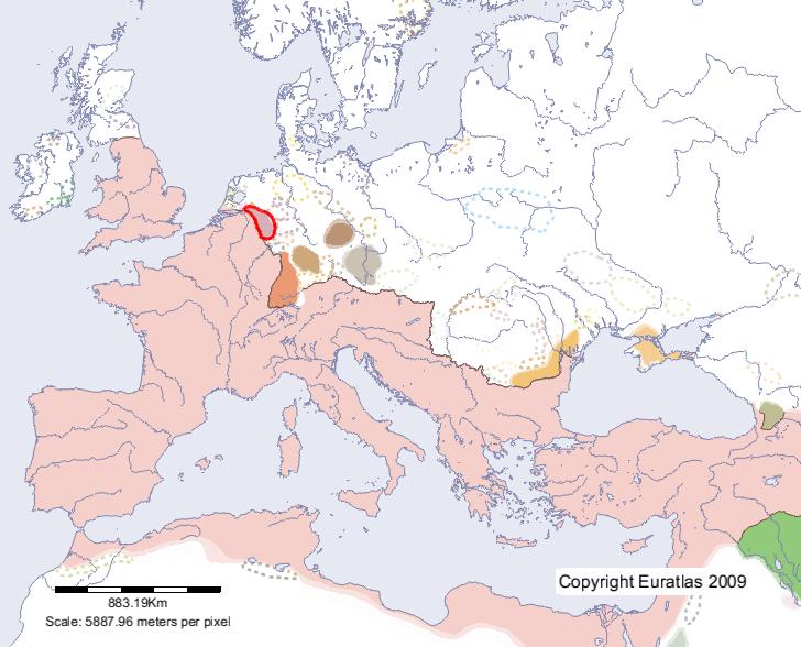 Map of Franci in year 300