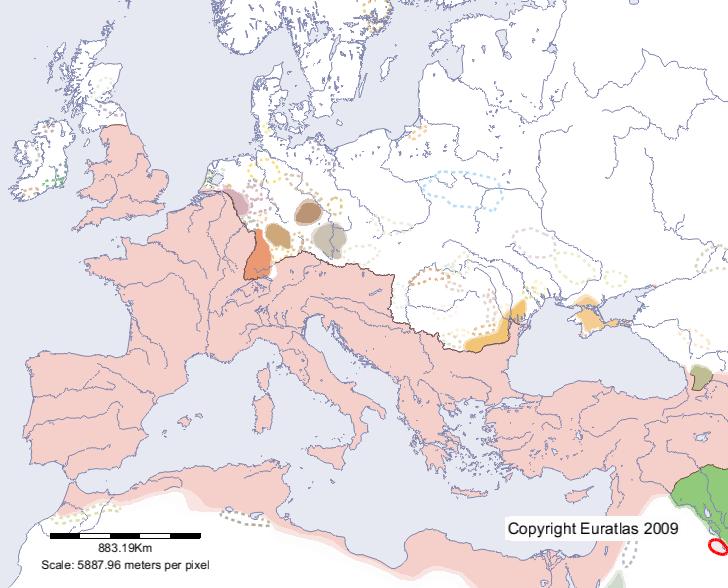 Carte de Arabi en l'an 300