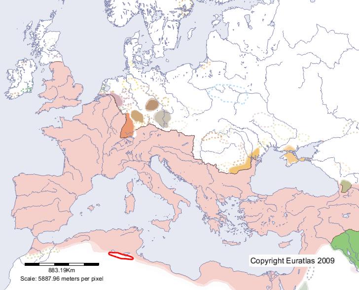 Karte von Musulami im Jahre 300