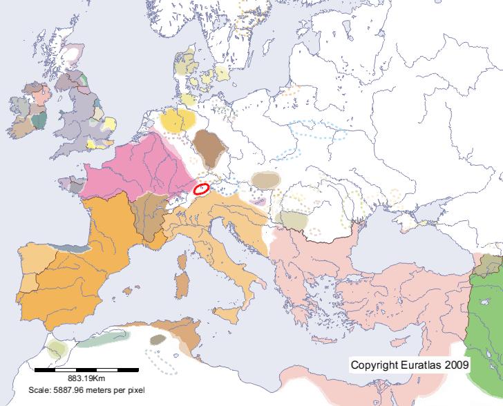 Map of Suebi in year 500