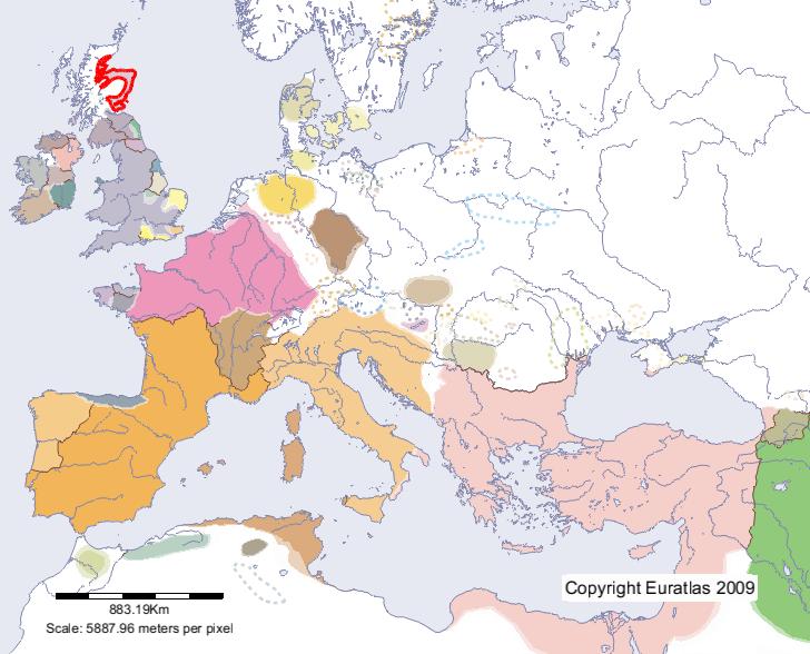 Map of Picti in year 500