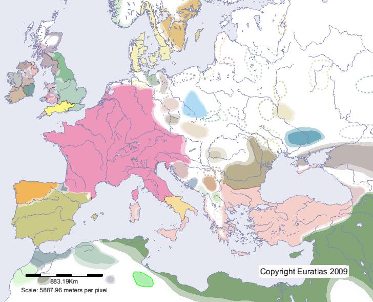 Carte de Nefousa en l'an 800