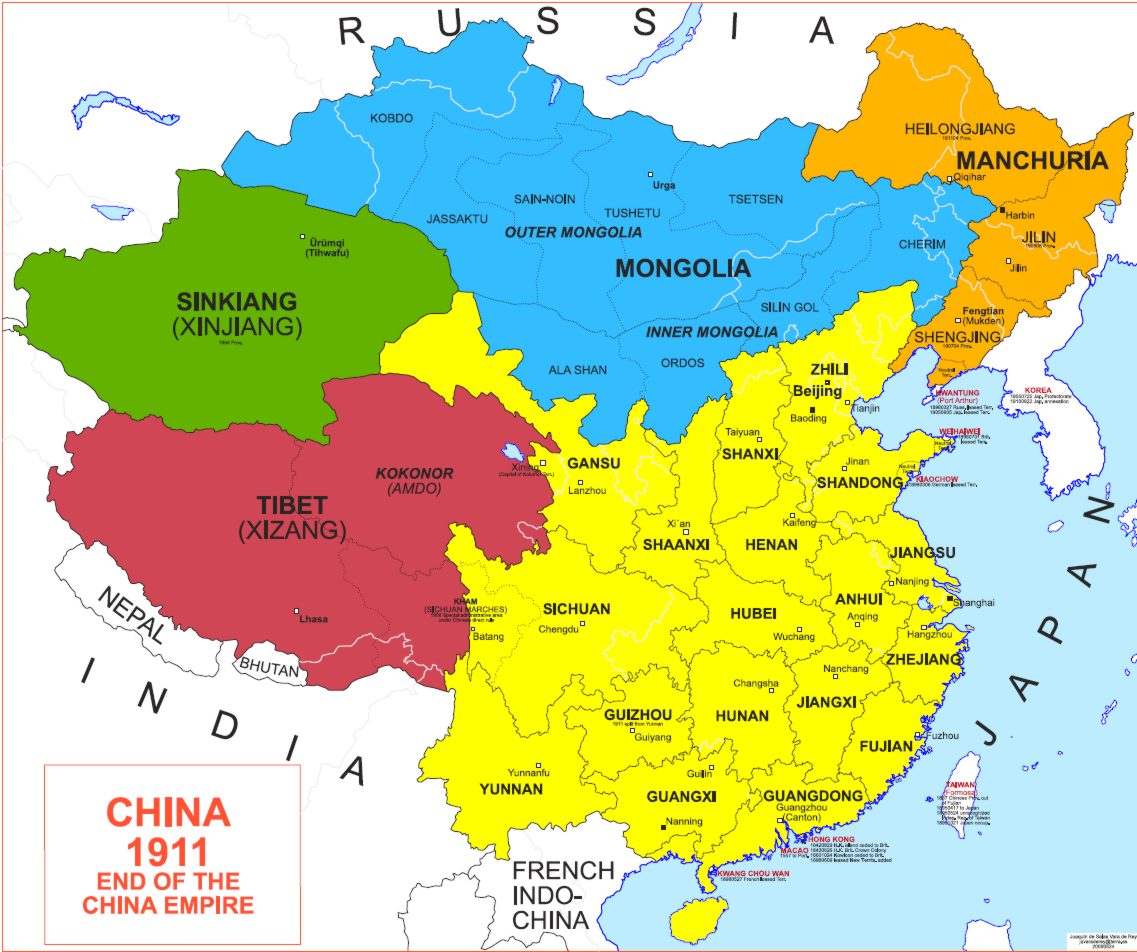 Hisatlas Map Of China 1911