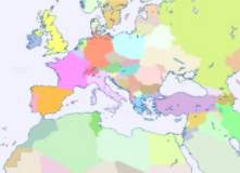Carte actuelle de l'Europe, an 2000, Israël, Palestine, Abkhazie