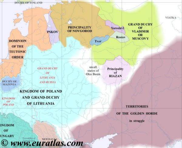 map Northeastern, 1400