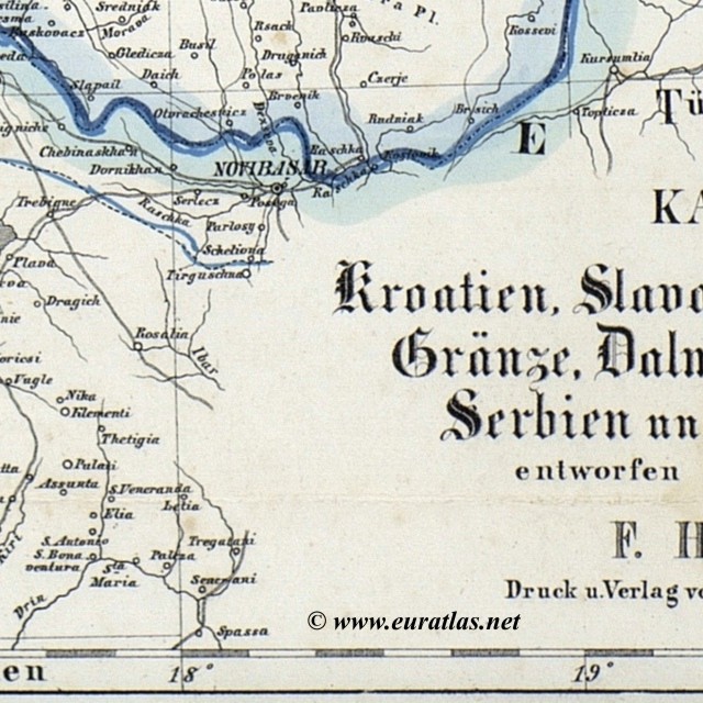 Serbie et titre de la carte