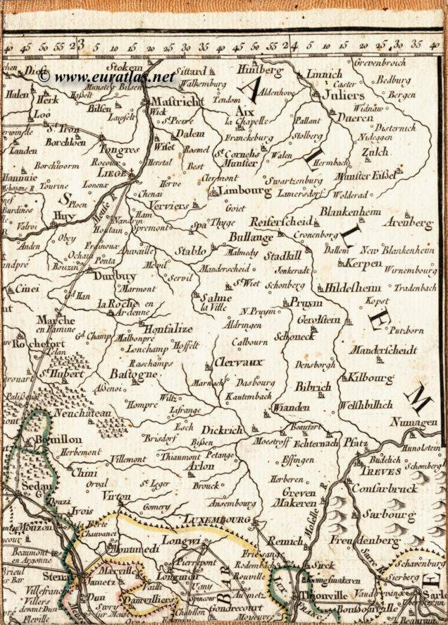 Carte de France sur liège