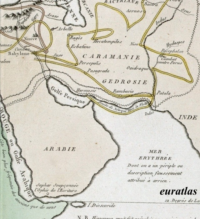 Carmania or Kerman, Gedrosia and Arabia