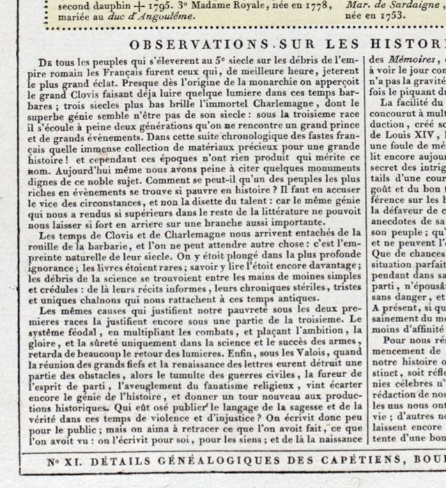 observations sur les historiens