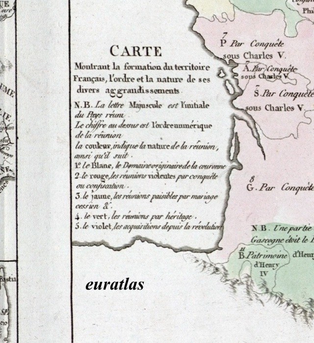 carte montrant l'accroissement du domaine royal