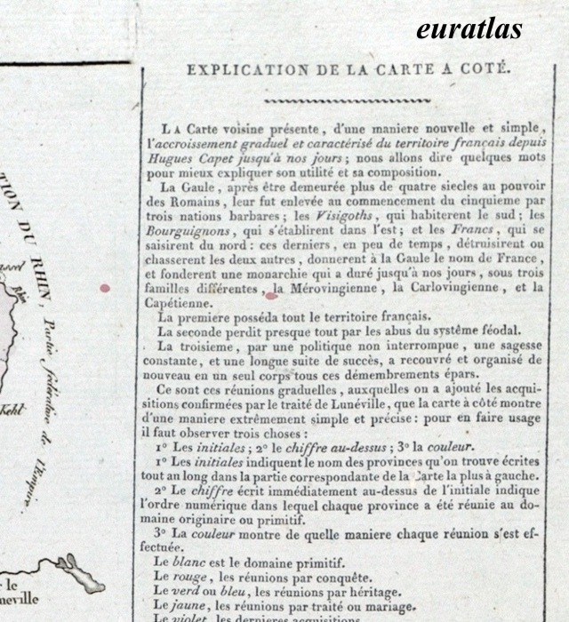 explications à propos de la carte