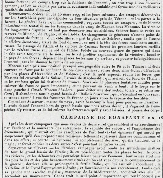Campaign of Bonaparte in Year 1800