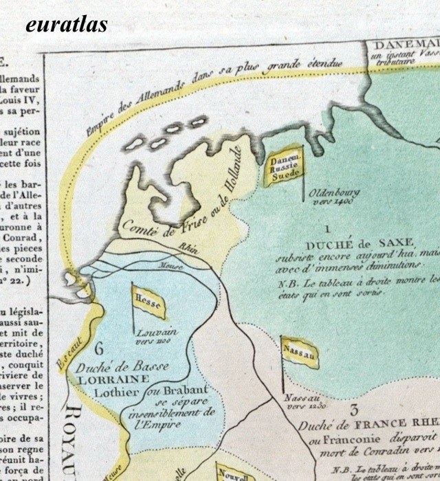 Map showing the Duchy of Saxony