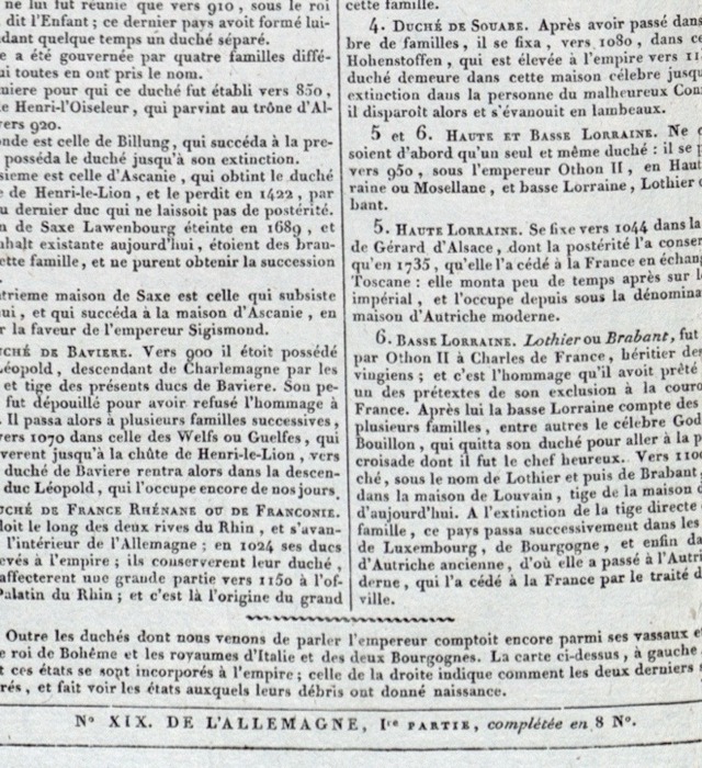 duché de Souabe, Haute et Basse Lorraine