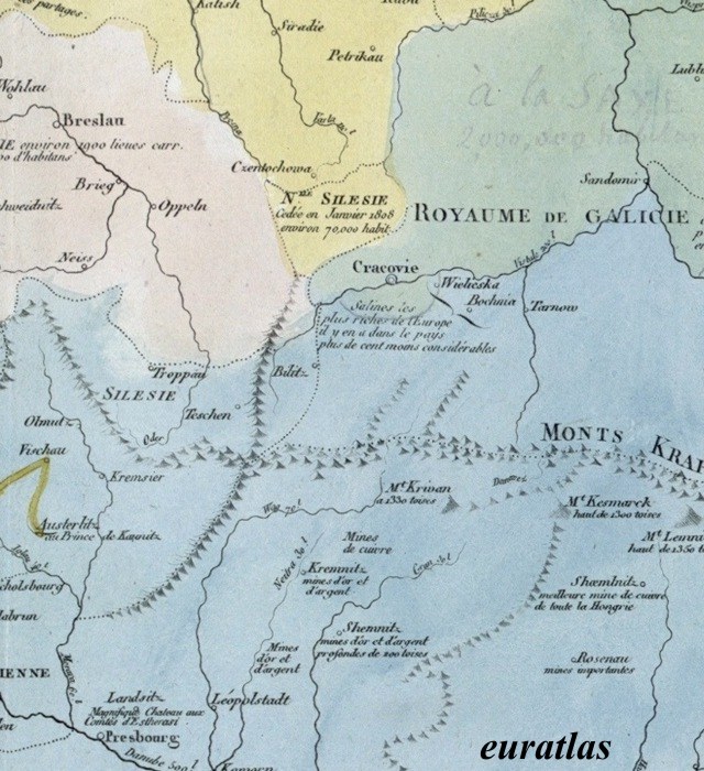 carte montrant le royaume de Galicie