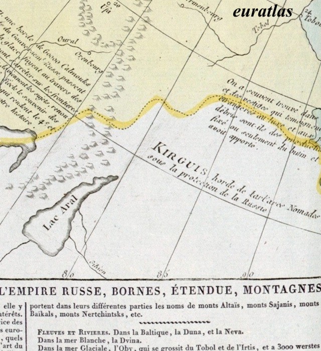 Historical Atlas by Lesage, page 28: : the Extent of the Russian Empire