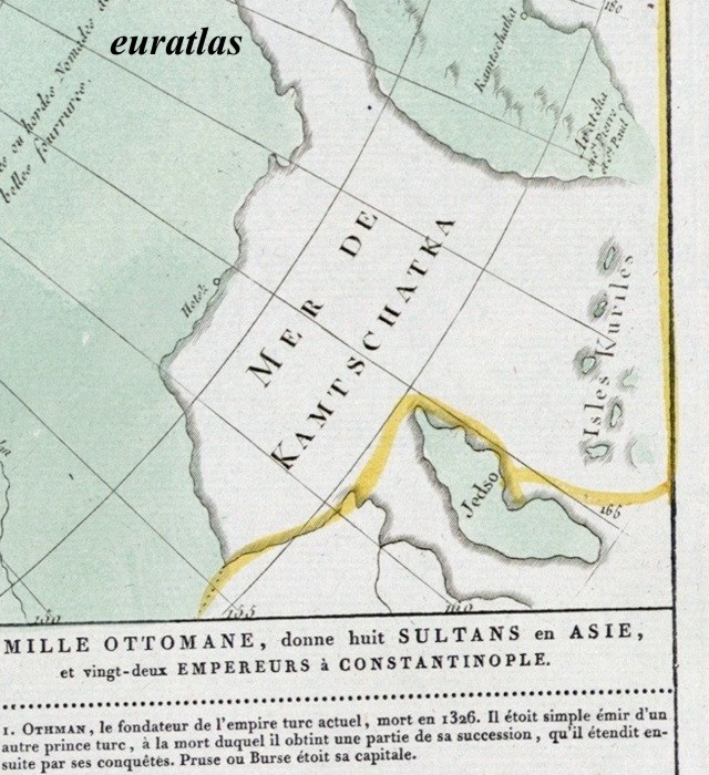 Map showing the Kamchatka Peninsula