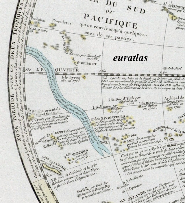 carte montrant l'océan Pacifique