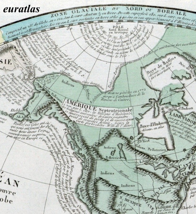 carte montrant l'Amérique septentrionale