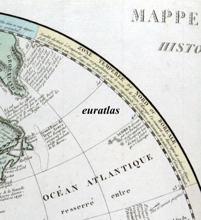 carte montrant l'océan Atlantique