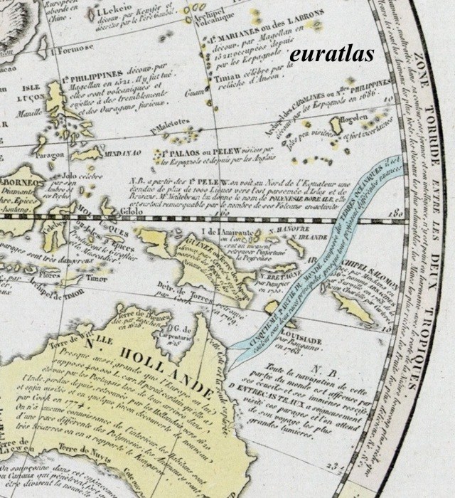Map showing New Holland or Australia